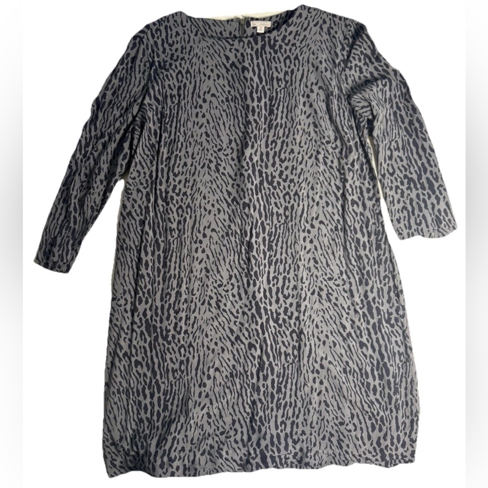 Gap Women’s Gray Long Sleeve Animal Print Dress Size 20 Plus Mini
